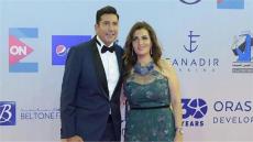 هاني رمزي وزوجته من مهرجان الجونة السينمائي