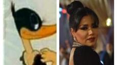 الجمهور يقارن رانيا يوسف بإطلالة شخصية “البطة داڤي”