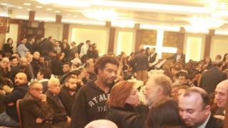 يحيى الفخراني في عزاء سمير سيف