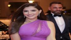مي عمر تثير الجدل بسبب بطانة فستانها